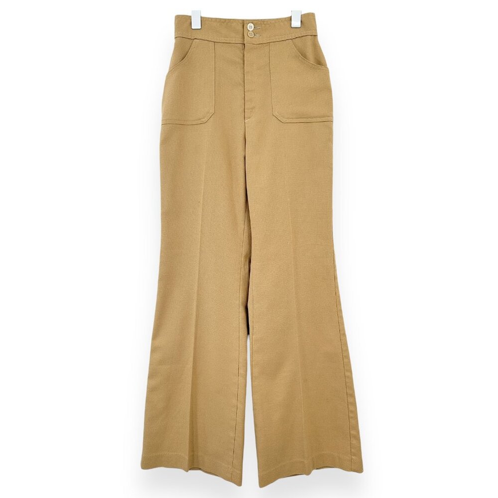 RARE 1970s Vintage Levi’s For Me Gold Label Camel Flare Leg Pants Soft Jeans